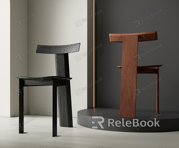 modern dining chair wood model