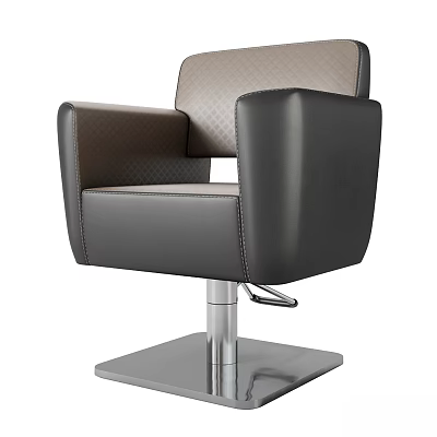 Adjustable Medical Examination Chair With Black Leather Upholstery Brown Accents And Sturdy Metal Base 3d model