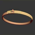 Stylish Golden Metallic Bracelet Featuring Orange Accent And Sleek Design