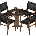Leisure table and chair combination 3d model