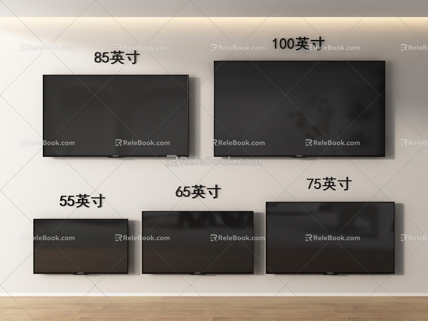 TV LCD TV TV Flat-screen TV Full-screen TV 3d model