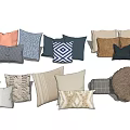 Modern pillow combination 3d model