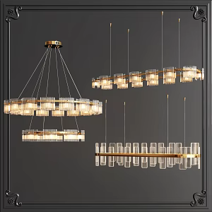 Light Luxury Chandelier 3d model