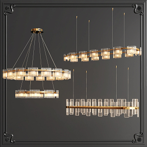 Light Luxury Chandelier 3d model