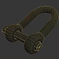Rusty Metal U Shaped Shackle With Detailed Rough Industrial Surface