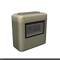 Beige Square Shaped Industrial Equipment With Digital Display And Parameter Readings