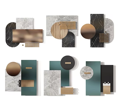 Light Luxury Wall Decoration 3d model