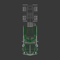 Green Semi Truck With Chrome Grille Sleek Cab Design Large Wheels And Antennas