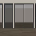 Modern Interior Hinged Doors With Various Glass Patterns And Black Frames