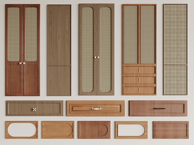 Middle-style cabinet door panel 3d model