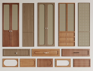 Middle-style cabinet door panel 3d model