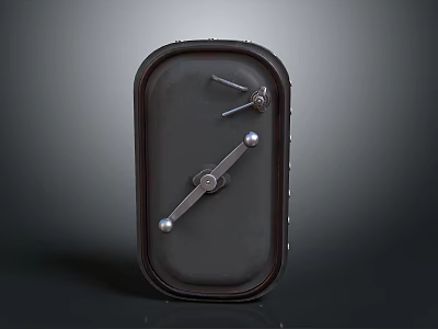 Black Mechanical Enclosure With Metal Levers Spherical Elements And Smooth Surface 3d model