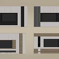 Modern TV Wall Design With Wooden Panels Storage Shelves And Black Accents