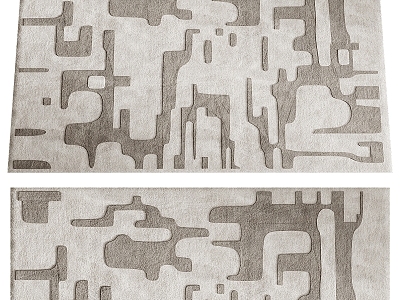 modern square carpet 3d model