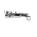 Modern Chrome Wall Mounted Faucet With Sleek Polished Design For Bathroom