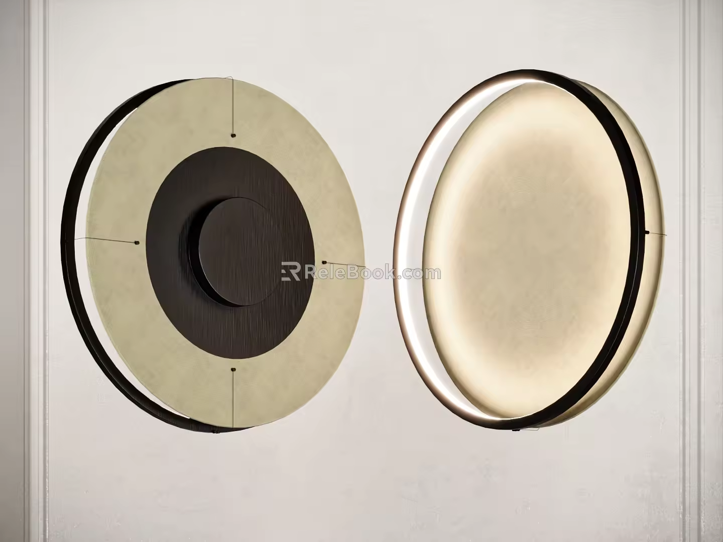 Wall lamp round decorative wall lamp 3d model