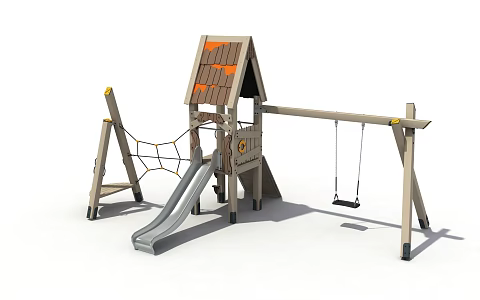 Amusement slide swing 3d model