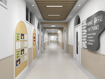 Modern Kindergarten Corridor model