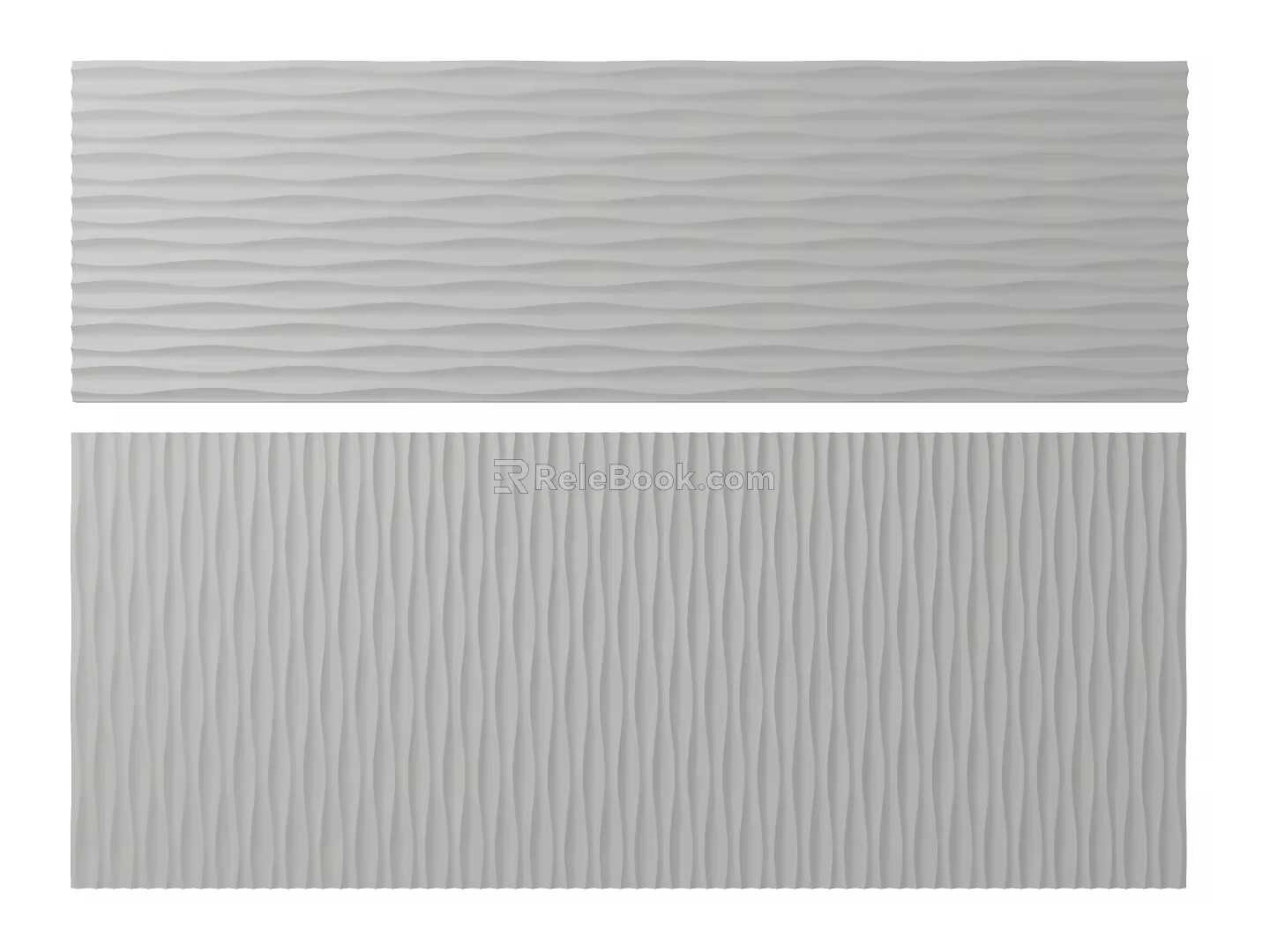 Modern background wall wave wall wave board profiled wall 3d model