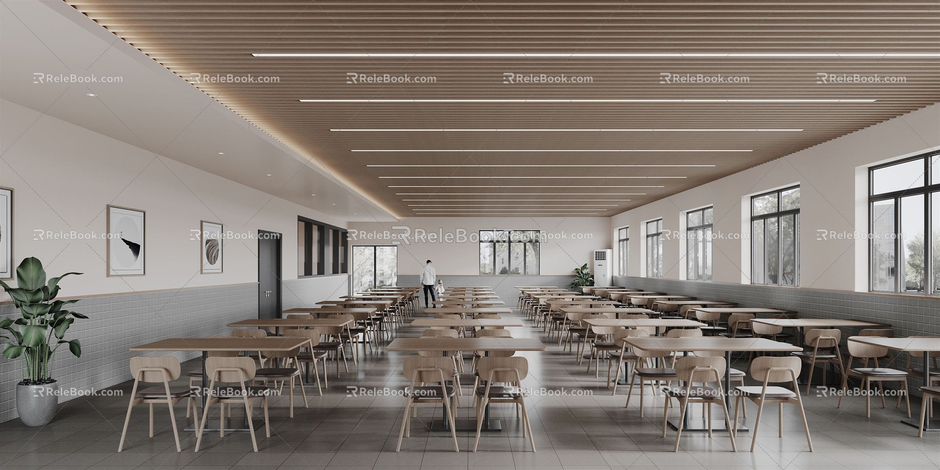 Modern Canteen 3d model