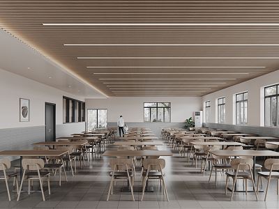 Modern Canteen 3d model