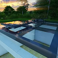 Lighting well parallel rising skylight 3d model