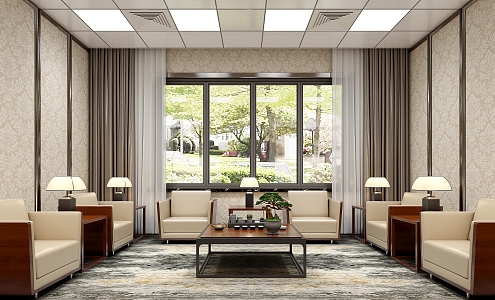 Modern Reception Room Reception Room Negotiation Room 3d model