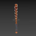 Violent Weapon Baseball Bat Wrapped With Barbed Wire Blood Stains And Grip Tape