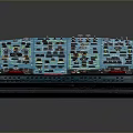 Cosmic Spacecraft Control Console Featuring Blue Buttons And Indicators