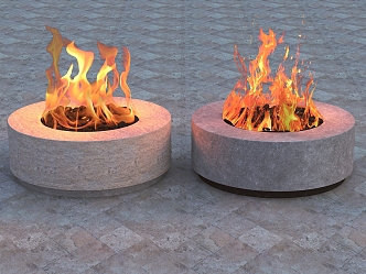 Firepot fire furnace 3d model