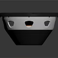 Modern Black And White Subwoofer Speaker With Circular Mesh Grille Design