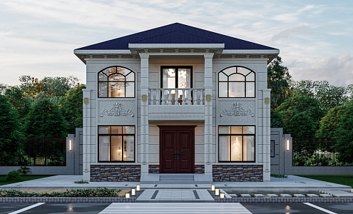 two-storey villa 3d model