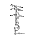 Industrial Equipment High Voltage Electricity Pylon With Steel Structure And Transmission Lines