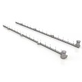Industrial Metal Structure With Parallel Bars Support Pillars And Circular Bases