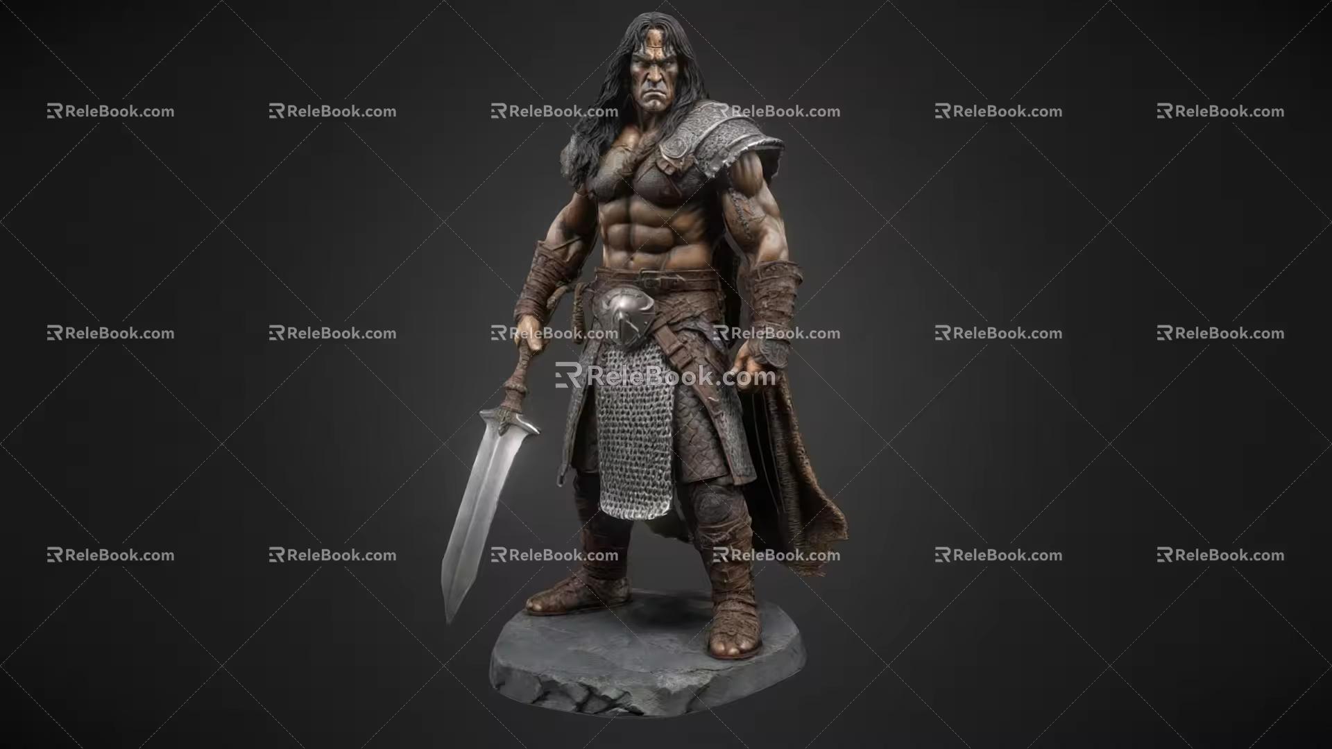 Hand-held character man hand-held barbarian game character cartoon character cartoon man stylized low face number low model simple model film and television level super realistic 3d model