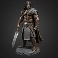 Hand-held character man hand-held barbarian game character cartoon character cartoon man stylized low face number low model simple model film and television level super realistic 3d model