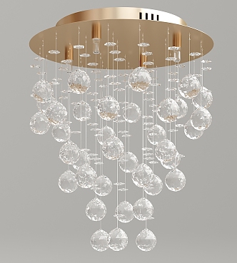 Modern crystal chandelier 3d model