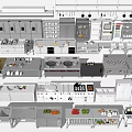 Commercial Kitchen Appliances Featuring Stainless Steel Cooking Equipment And Workstations