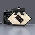 Open Gift Box With Multiple Compartments And Black Bow Featuring Chance Logo 3d model