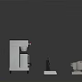 Electronic Appliances Display Featuring Coffee Machine Monitor Computer Tower And Keyboard