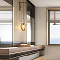 Elegant Modern Bathroom Interior Design With Freestanding Bathtub Large Window And Wooden Vanity
