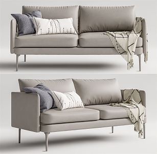 Modern double sofa 3d model