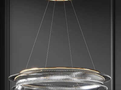 Elegant Modern Multi Layered Circular Crystal Chandelier With Metal Frame And Lighting Design 3d model