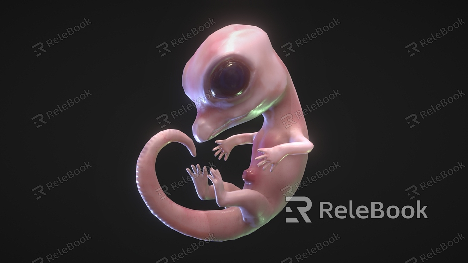 crocodile embryo crocodile embryo fetus model