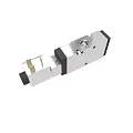 Pneumatic Control Valve 2501V With Silver Metal Body And Black Components