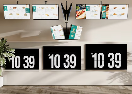 Modern LCD TV Display 3d model