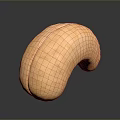 Whole Natural Cashew Nut with Smooth Surface Brown Color on Dark Background