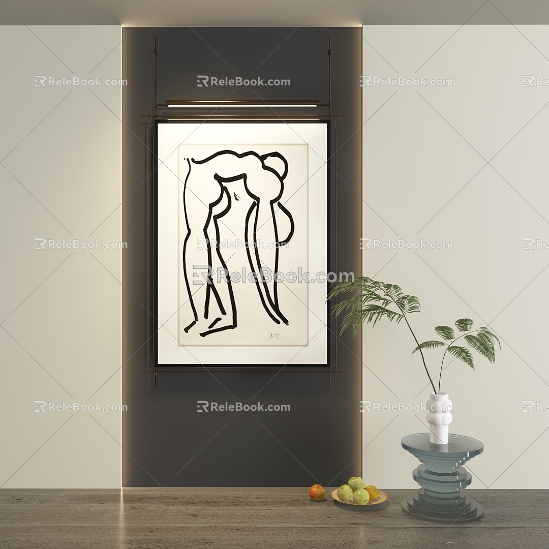 Abstract Hanging Paintings model