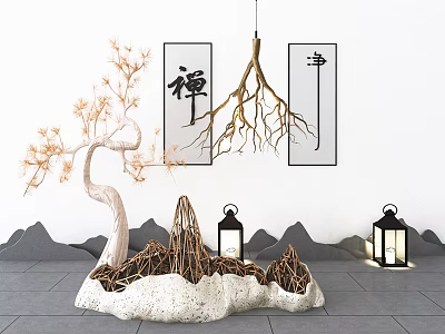 New Chinese landscape sketch 3d model New Chinese landscape sketch 3d model