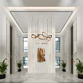 Modern Hall Public Lobby 3d model